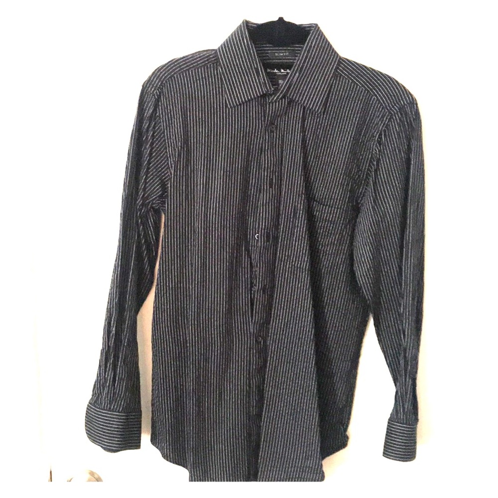 Nicole Miller button up Slim Fit M stripes